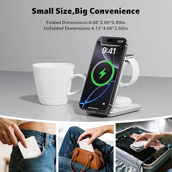 Acer 3 in 1 Charging Station for iPhone, Wireless Charger Stand, 15W Fast - Image 8