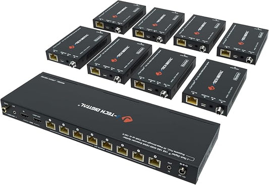 J-Tech Digital HDMI 2.0 4K Extender Splitter Over Single Cable CAT6 by J-TechDigital