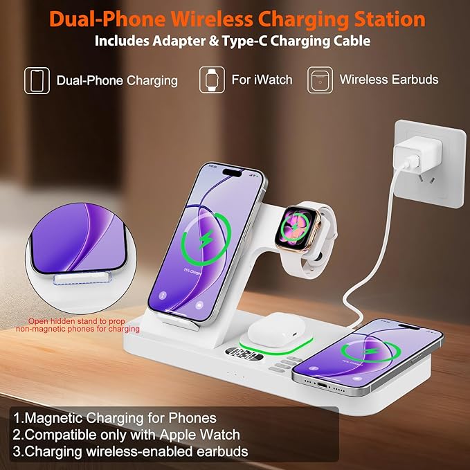 Dual Phone Magnetic Wireless Charging Station - Image 2
