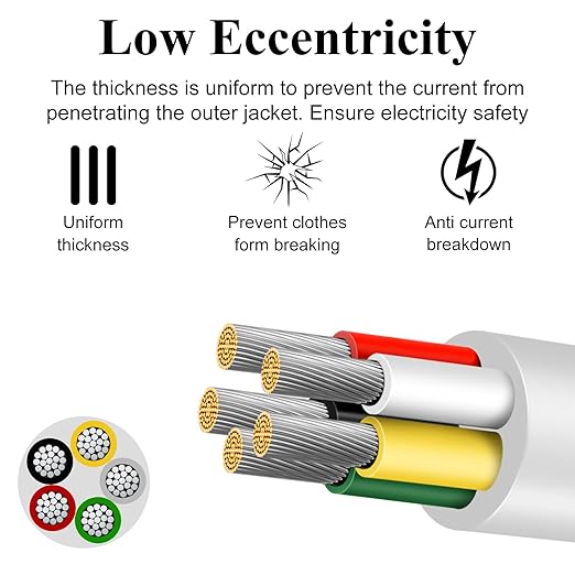 18 Gauge 5 Conductor Electrical Wire, 32.8 FT Low Voltage 18/5 Tinned Copper - Image 5