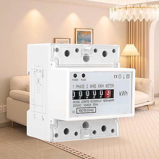 Electric Meter, Single Phase 4P LED DIN-Rail Electricity Power Consumption - Image 7