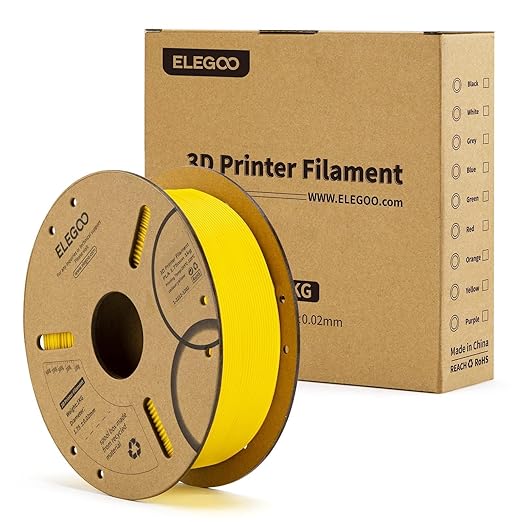 ELEGOO PLA Filament 1.75mm Yellow 1KG, 3D Printer Filament Dimensional Accuracy - Image 8