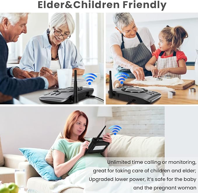 Hands-Free Intercoms Wireless for Home Business, Wuloo Upgrade Two Way Audio - Image 3