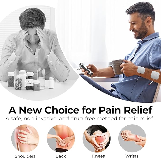 AUVON Rechargeable Digital TENS Unit Muscle Stimulator - Image 2