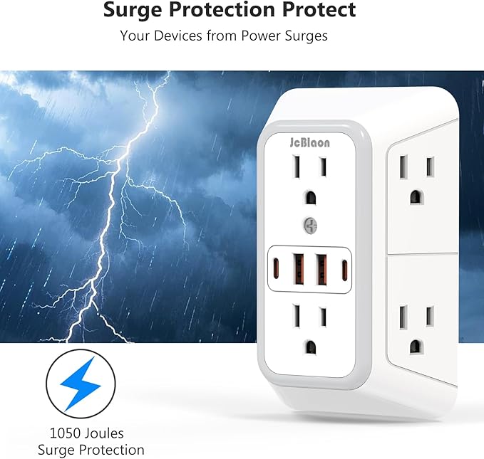 USB Wall Charger Power Strip Surge Protector - Image 8