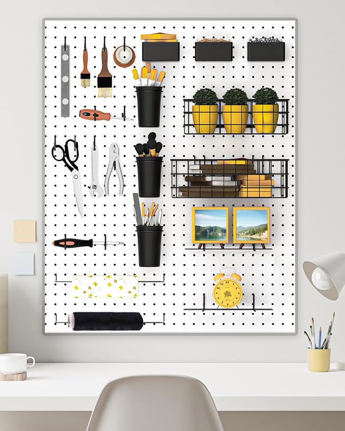INCLY 30PCS Peg Board Organizer Accessories Kit, Pegboard Hooks Assortment - Image 7