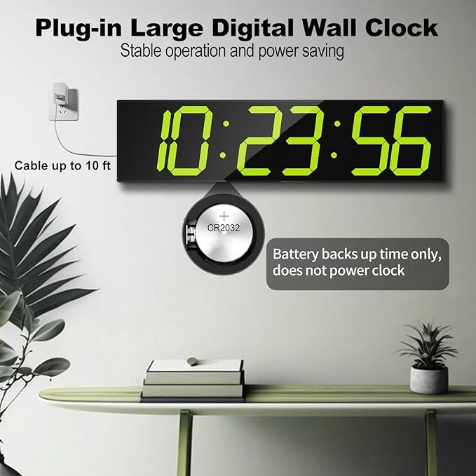 CHKOSDA Digital Wall Clock, Oversize Digital Clock - Image 6