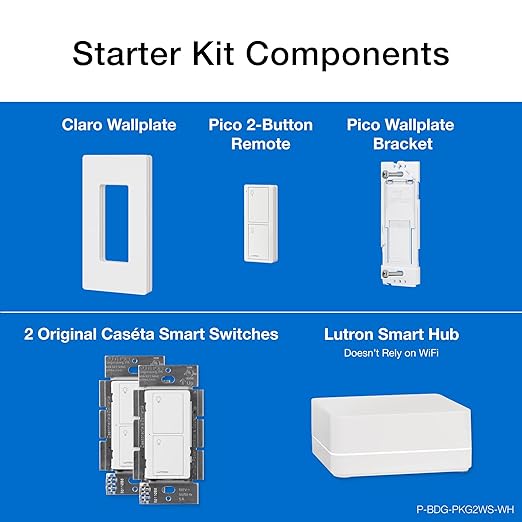 Lutron Caseta Deluxe Smart Light Switch Kit w/ Wall Plate and Smart Hub - Image 15