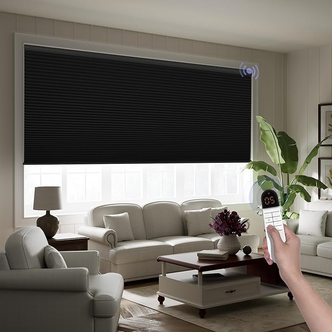 Boolegon Motorized Blinds with Remote, 100% Blackout Smart Blinds, Automatic by Boolegon