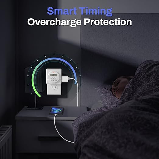 BN-LINK Indoor Digital Timer Outlet, Dual Outlet 7 Day Programmable Light Switch - Image 7