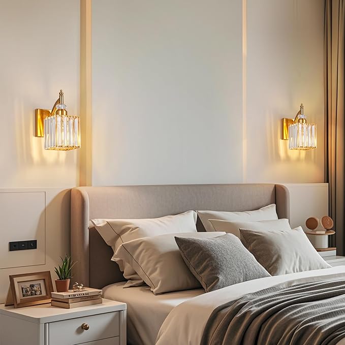 BBLLWJ Modern Wall Sconces Set of Two Gold Wall Sconces Indoor Wall Lamp - Image 7