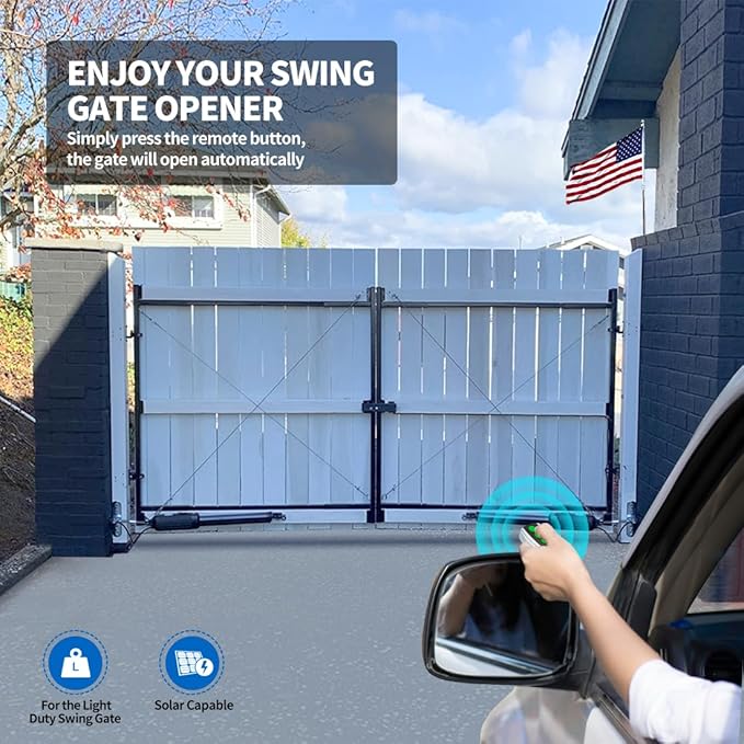 TOPENS PW302 Dual Swing Gate Opener Light Duty Automatic Gate Motor - Image 2