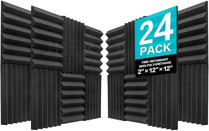 JBER Acoustic Panels Studio Foam Wedges Fireproof Soundproof Padding Wall by JBER