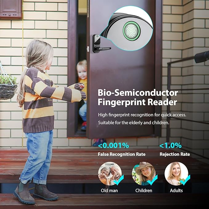 CATCHFACE Fingerprint Door Lock TTLock Smart Lock Biometric Door Lock - Image 2