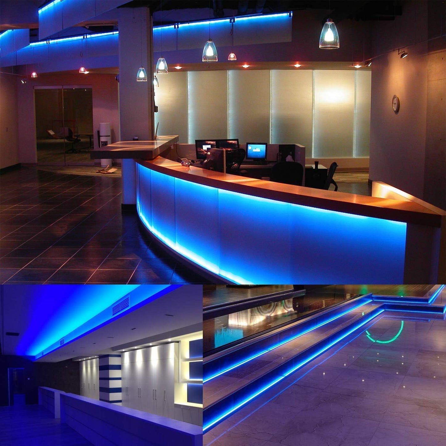 33FT Blue Neon Strip Lights, AC 110V 1200LED for in/Outdoor Lights | Neon Rope Lights Outdoor Waterproof Strip lights AC Plug-in 8X16MM Connectable Flexible for Bedroom Patio Party Camping DIY