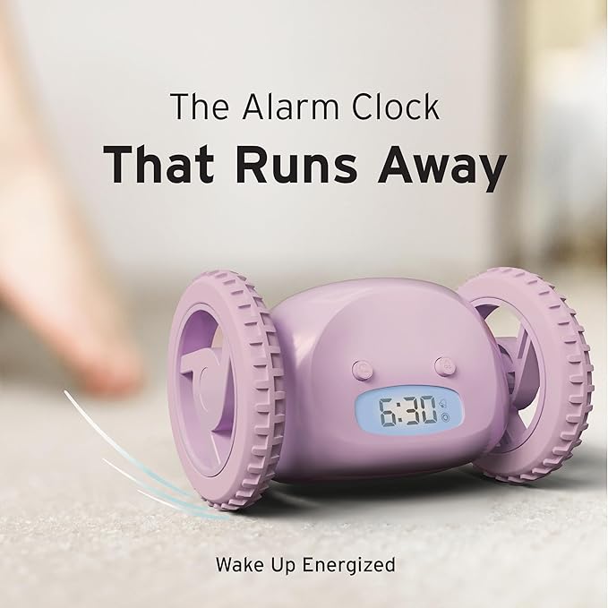 CLOCKY Extra Loud Alarm Clock for Heavy Sleepers on Wheels Rolls Runs Away - Image 8