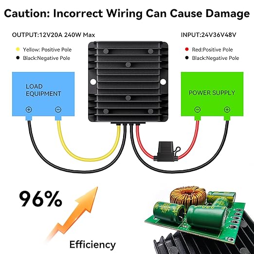 36V 48V to 12V 20A Step Down Converter-Golf Cart Voltage Reducer - Image 3