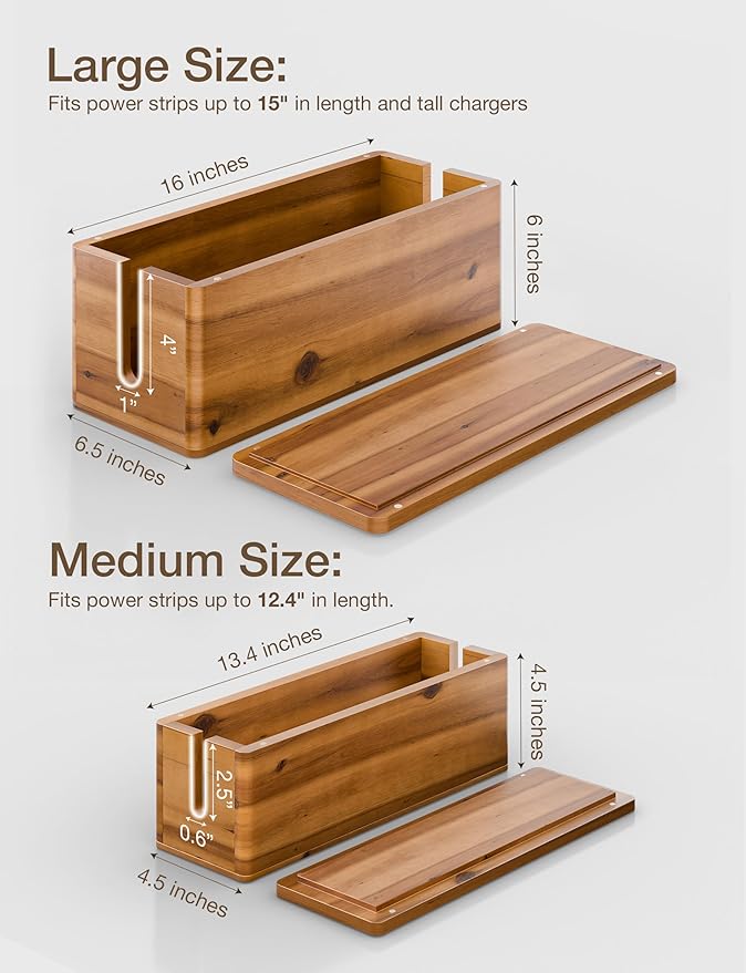 TIDITA Acacia Large Cable Management Box - Image 2