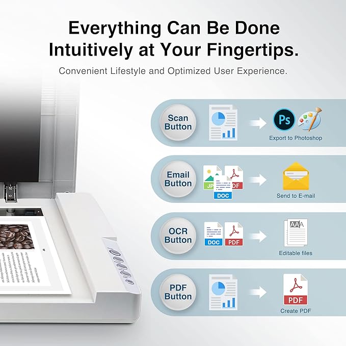 Plustek OS1180 - Flat Scanner for Graphics and Documents in A3 Format, Design - Image 5