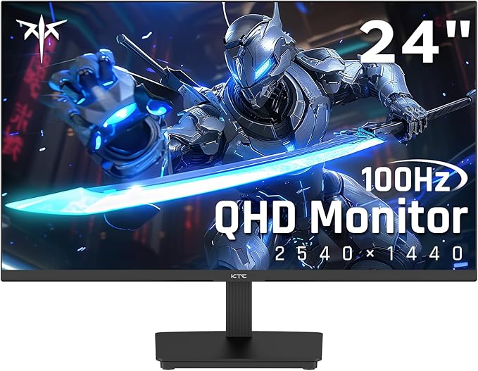 KTC 24 Inch QHD 2560x1440 IPS Computer Monitor, 100Hz Zero-Frame 2K Gaming by KTC