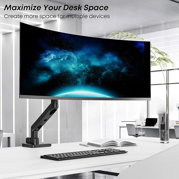 Premium Heavy Duty Monitor Arm for 17 to 49 inch Screens up to 44lbs, Fully - Image 5