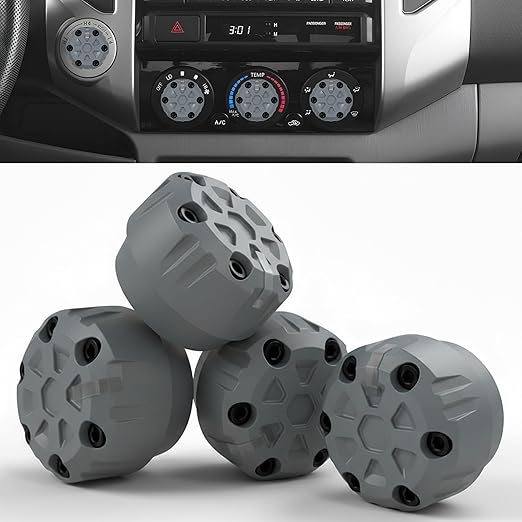 4 Pack - 2nd Gen Tacoma Accessories AC Knob Upgrade - 2005, 2015 Tacoma Climate by DUBBSHARDWARE