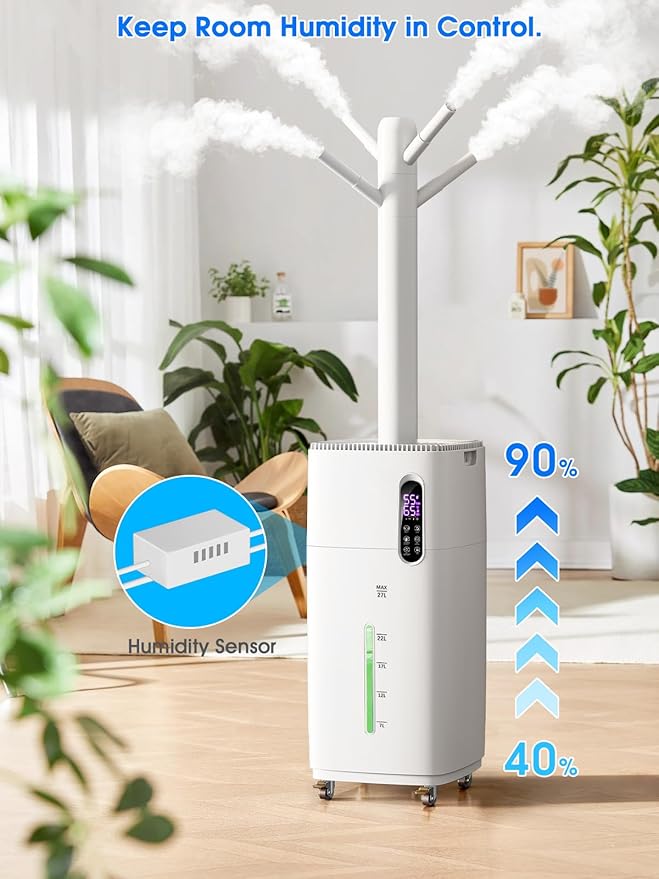 MONISEN 26L/5.7Gal Humidifier Large Room 3000 ft², Supersized Cool Mist - Image 5