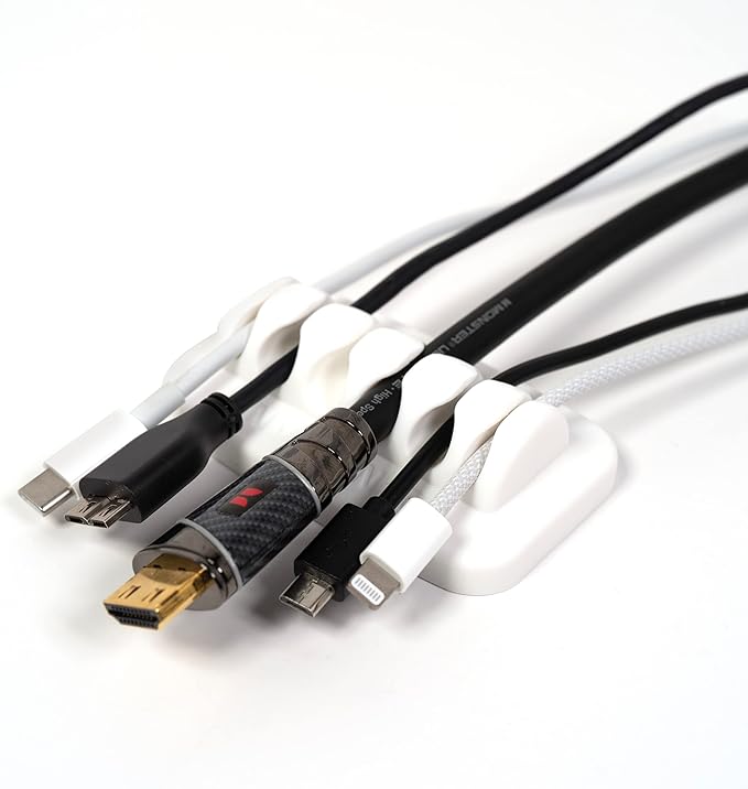 Desktop Cable Organizer, Eco-Friendly Silicone, No Bad Smell, Bundled by ENVISIONED