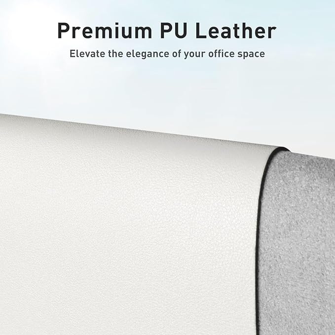 Aothia Leather Desk Pad Protector, Mouse Pad, Office Desk Mat, Non-Slip PU - Image 2