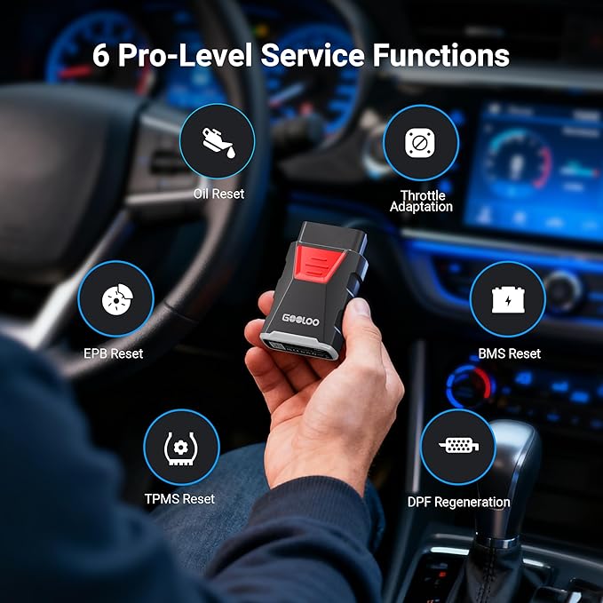 GOOLOO DEEPSCAN DS100 OBD2 Scanner Bluetooth，All System Diagnostic Tool Car - Image 5