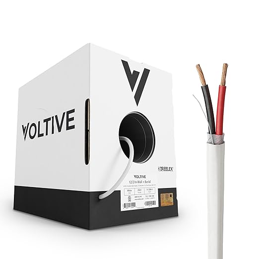 Voltive 12/2 Speaker Wire, in-Wall CL3 & Direct Burial, 250ft by Voltive