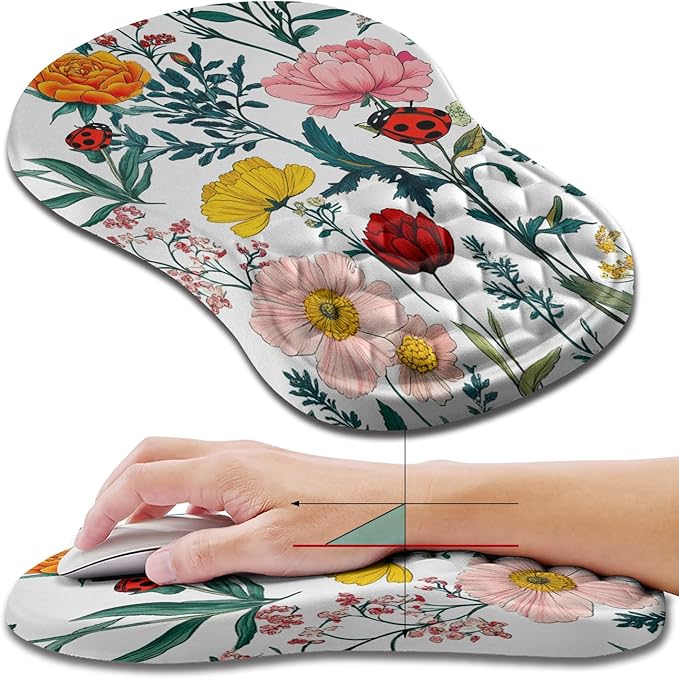 Hokafenle Ergonomic Mouse Pad Wrist Support, Wrist Rest Mousepad by Hokafenle
