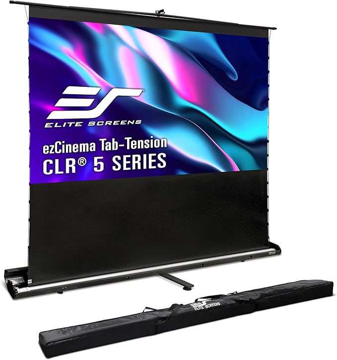 Elite Screens ezCinema Tab-Tension CLR 5, 103-inch Portable Floor-Rising UST by EliteScreensInc