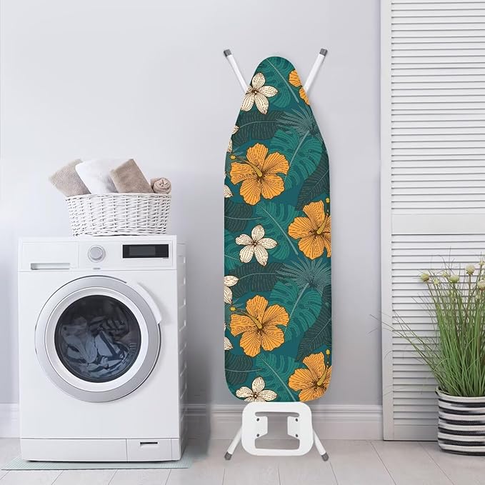 ZCFYGDX Hawaiian Flower Leaf Print Ironing Board Cover Extra Large, Elastic - Image 3