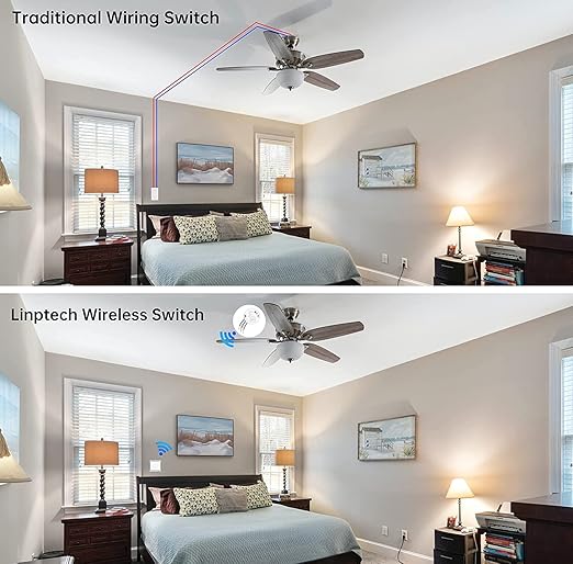 Self-Powered Wireless Light Switch and Receiver Kit, Linptech Remote Control - Image 2