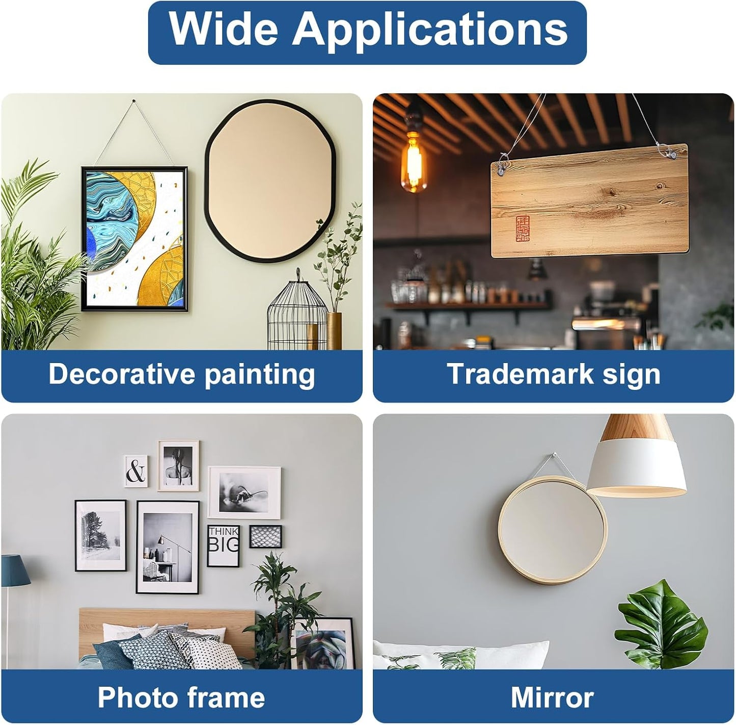 181 Pcs Picture Hanging Kit Wire D Ring Hangers Metal Frame | Braided Wire 100FT, Aluminum Crimping Sleeves, for Frames Mirrors Canvas Artwork Clocks, Rust-Resistant Metal, Home Studio