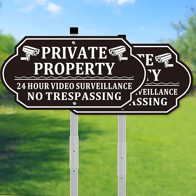 No Trespassing Signs Private Property, Video Surveillance Sign, No Trespassing by Unknown