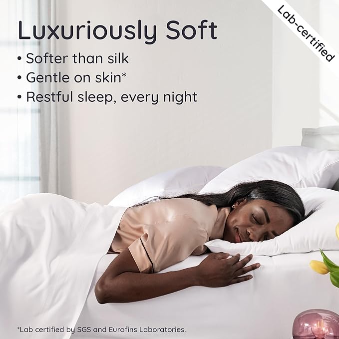 Bambaw 100% Viscose Derived from Bamboo Sheets Queen Size Deep Pocket Set – - Image 4