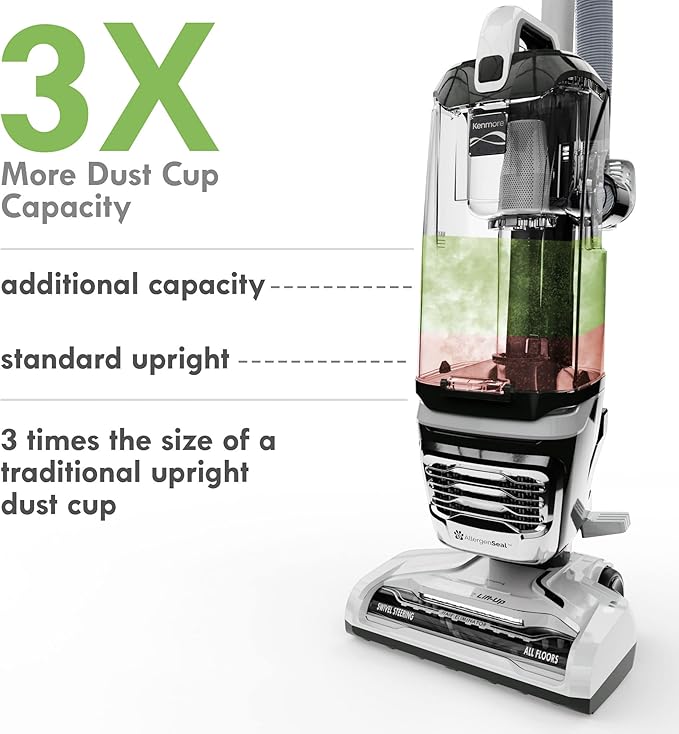 Kenmore DU4399 Featherlite Lift-Up Bagless Upright Vacuum 2-Motor Power Suction - Image 2