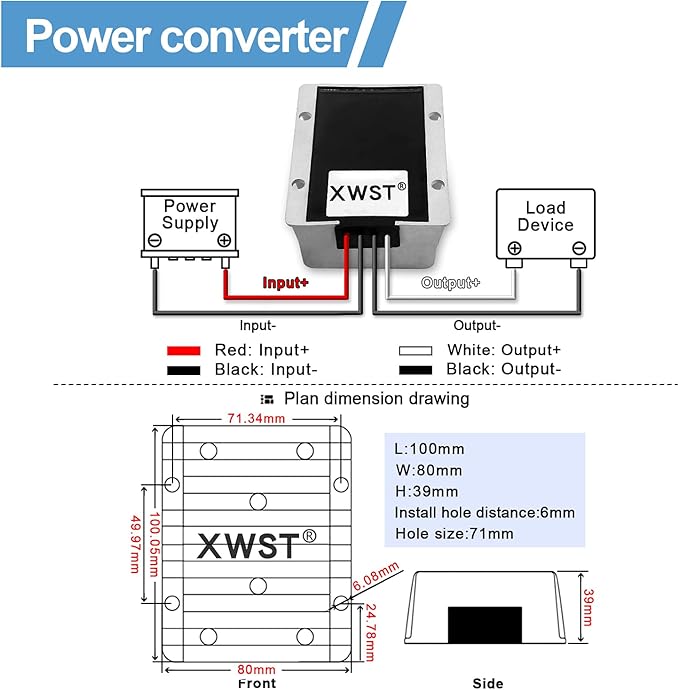 DC DC 12V to 13.8V 25A Step-up Module, Boost Converter 9V-13V to 13.8V Voltage - Image 4