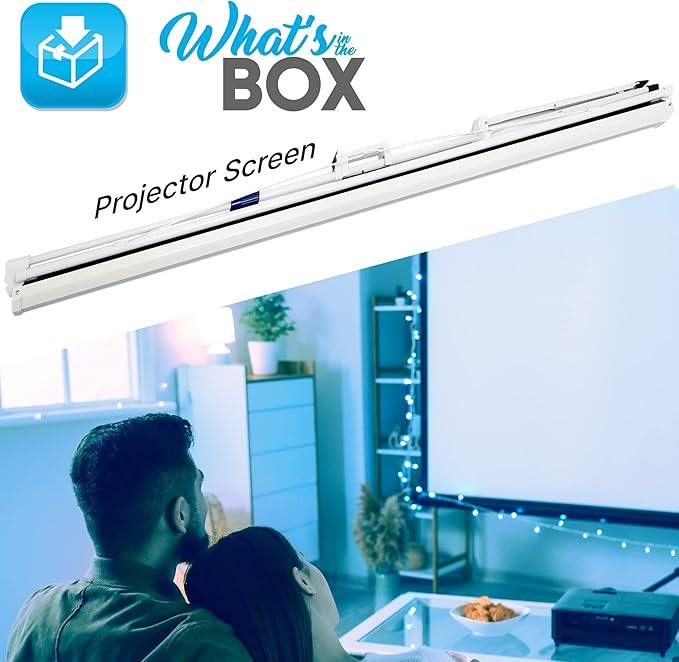 Projector Screen 84" with Floor Standing Portable Fold-Out Roll-Up Tripod Manual - Image 2