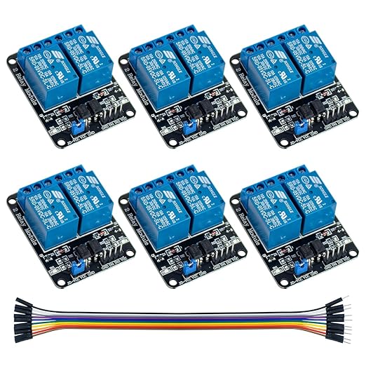Hosyond 6Pack 2 Channel DC 5V Relay Module by Hosyond
