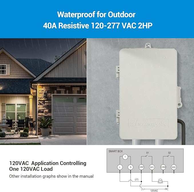 DEWENWILS Pool Timer, WiFi Timer Switch, Heavy Duty 40A 120-277 VAC 2HP - Image 4