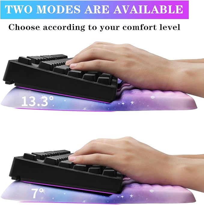 Computer Keyboard Stand with Wrist Rest, Ergonomic Tilted Keyboard Holder - Image 2