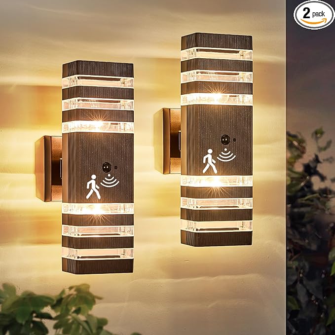 2 Pack Oil Rubbed Bronze Outdoor Wall Lights Fixtures by DELICAVYLIGHTING