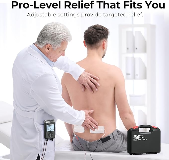 AUVON Rechargeable Digital TENS Unit Muscle Stimulator - Image 4