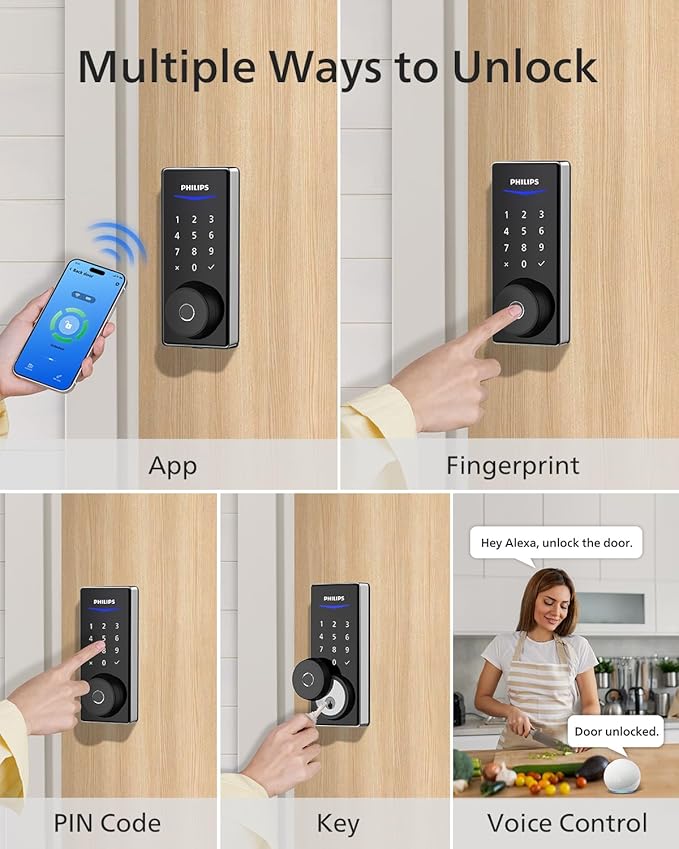 Philips Wi-Fi Smart Door Lock, Keyless Entry Door Lock - Image 2