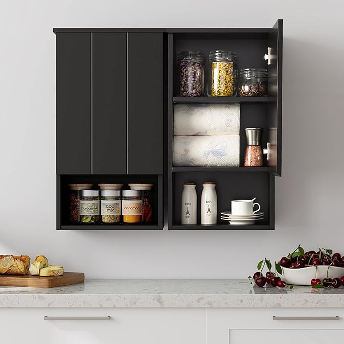 Bathroom Wall Cabinet with Single Door, Soft-Close Hinges, 15x27 inch Wooden - Image 3