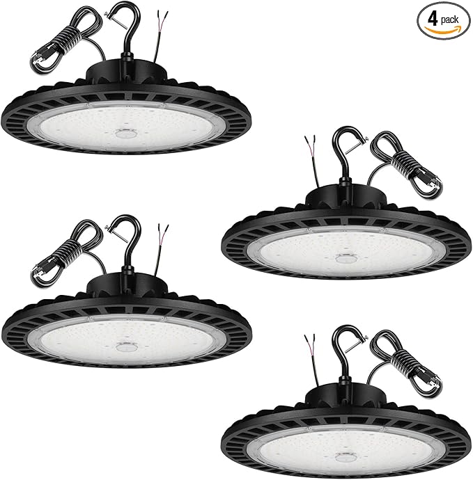 UFO Led High Bay Light 150W 4PACK 5000K High Bay Led Shop Lights 22500lm by SENSAN+led