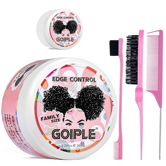 8.25 OZ Edge Control Wax for Women Strong Hold Non-greasy Edge Smoother by Goiple